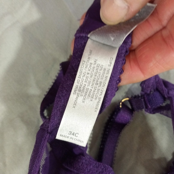 Victoria's Secret Silver Label Sexy Lace Lingerie Purple size 34C - Picture 4 of 8